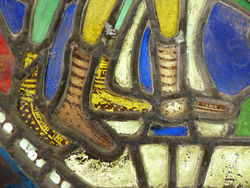 Detail of pilgrims' boots