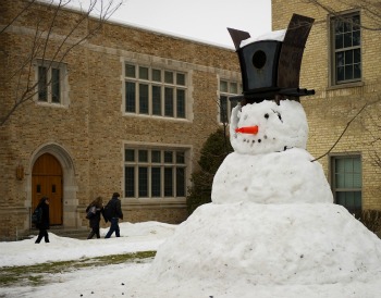 Riley Hall snowman
