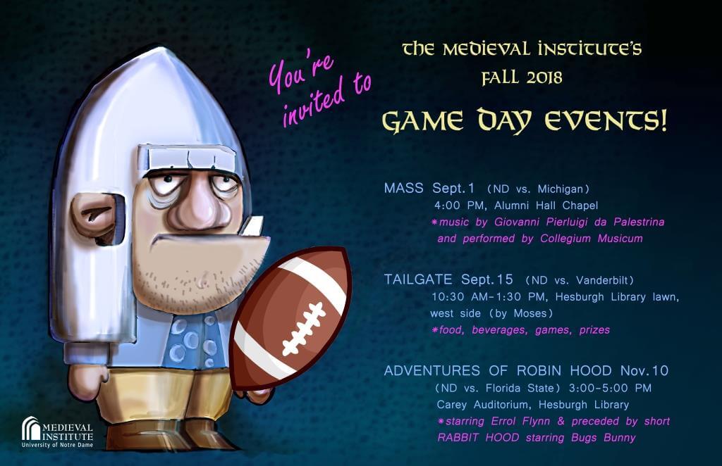 Fall 2018 Gameday events poster