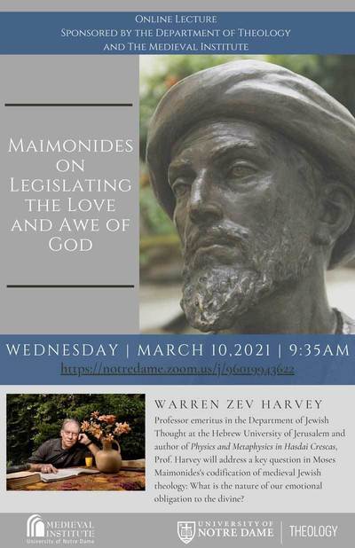 Maimonides On Legislating The Love And Awe Of God poster