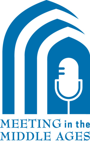 Meeting in the Middle Ages podcast logo blue