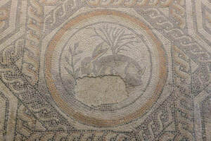 Roman mosaic depicting a hare